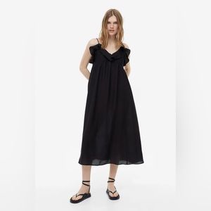 Black strap midi dress